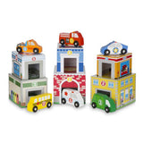 Nesting and Sorting Buildings and Vehicles